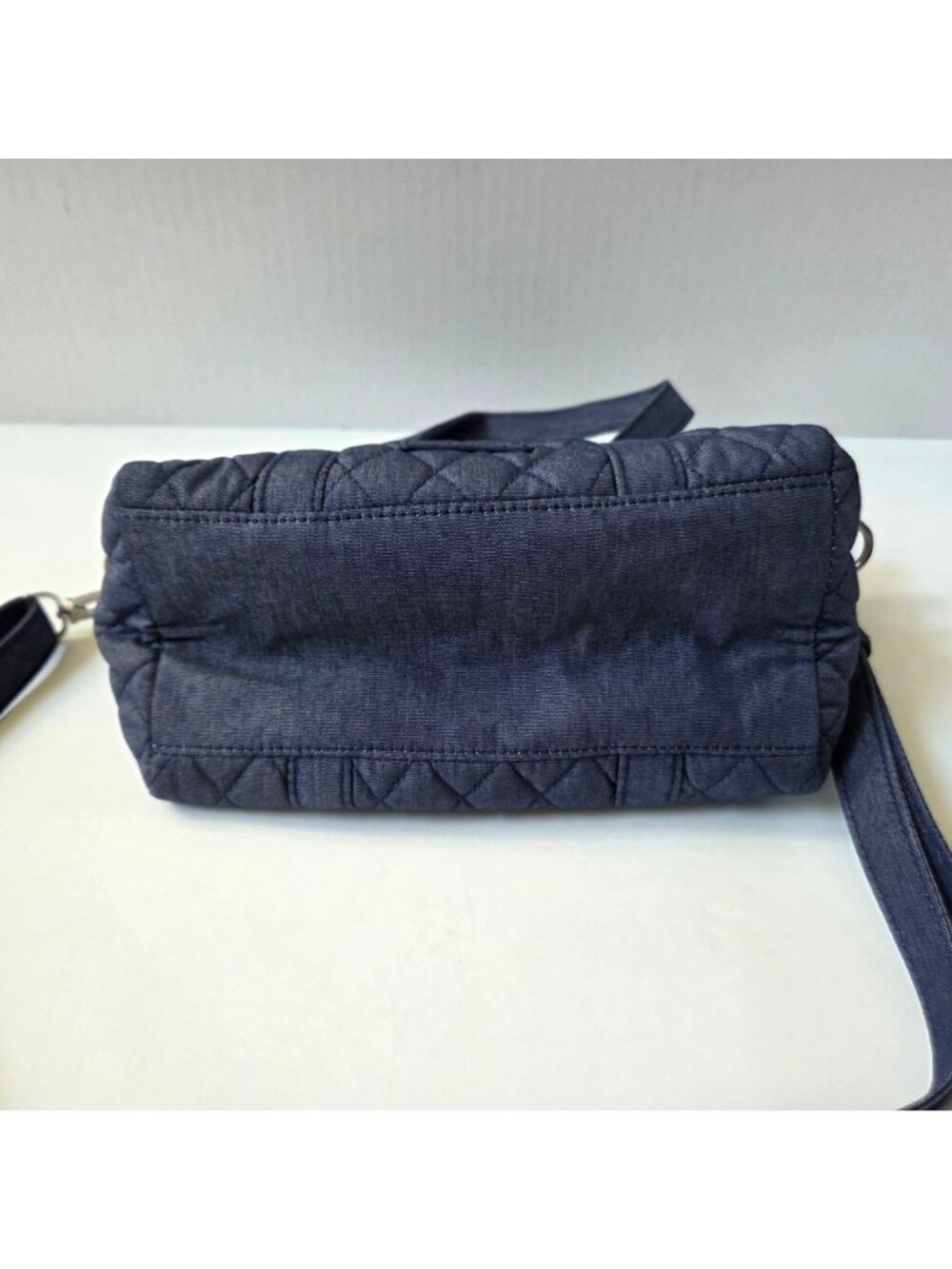 Vera Bradley Purse Mini Satchel Blue Moonlight Navy Quilted Crossbody Bag - Picture 7 of 12